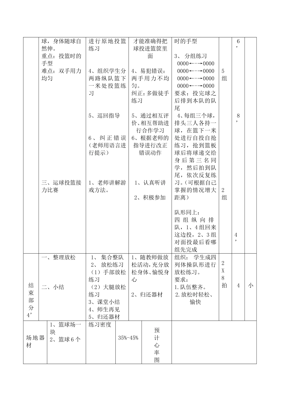 双手胸前投篮技术教案_第3页