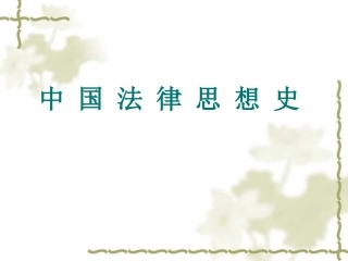 中国法律思想史3