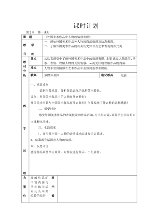 外国美术作品中人物的情感表现