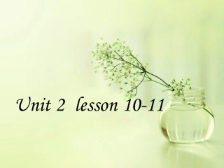 小学英语Book4Unit2lesson10-11