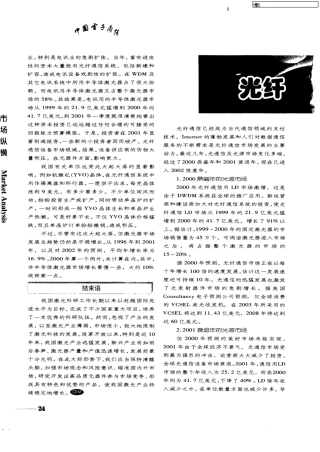 光纤通信光源市场