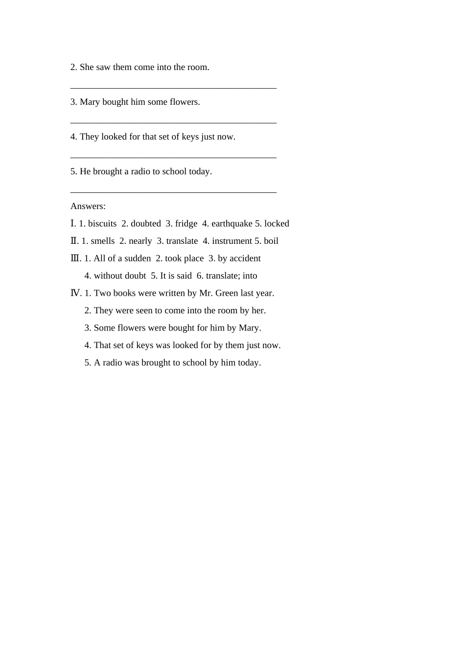 九年级六单元语法随堂练习_第2页