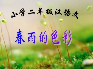 二年级下册春雨的色彩语文课件