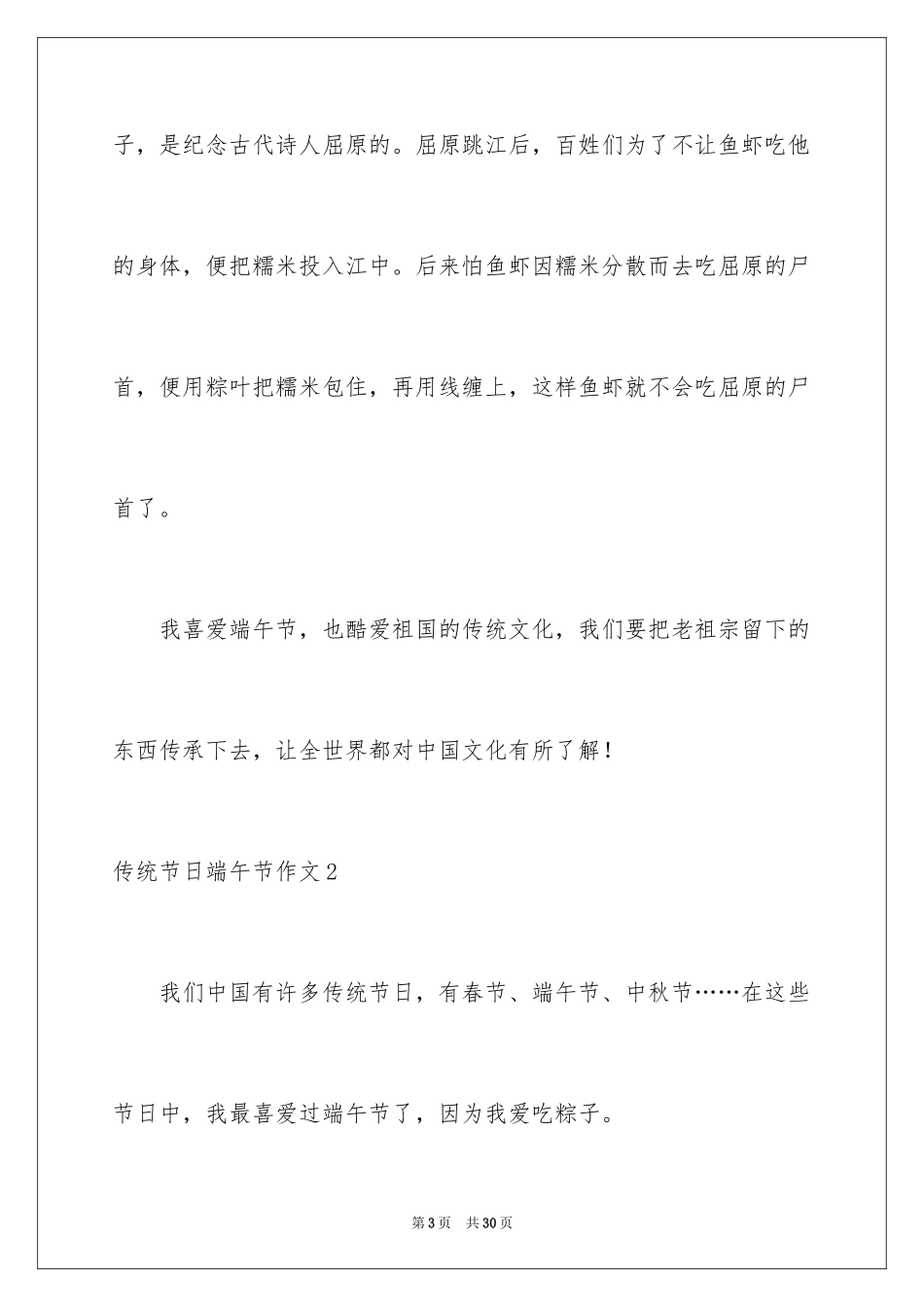 2024传统节日端午节作文_1_第3页