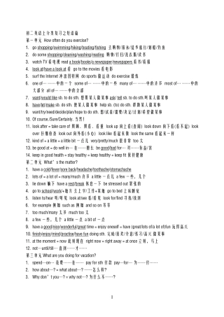 八年级上英语复习之短语汇总