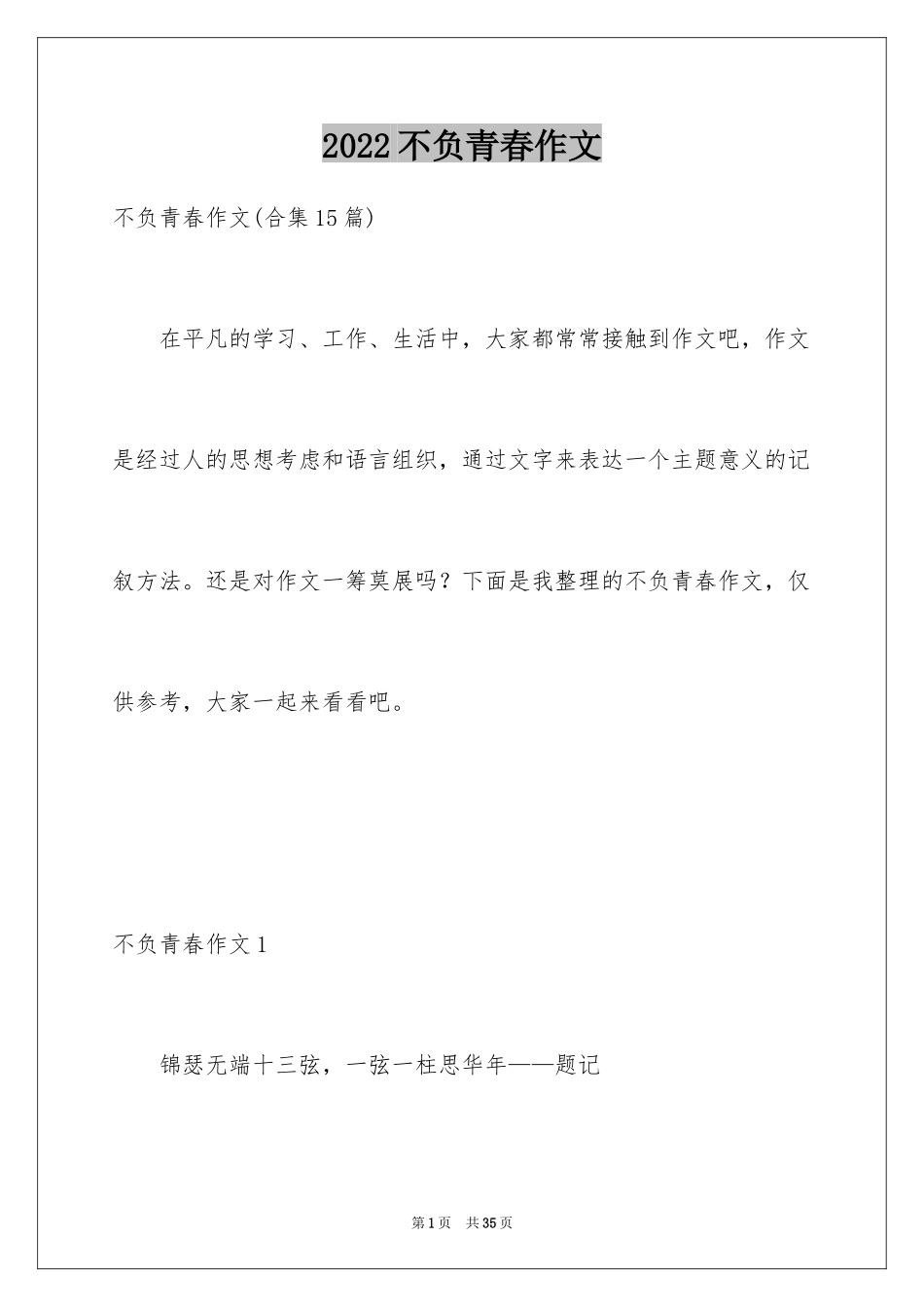2024不负青春作文_1_第1页