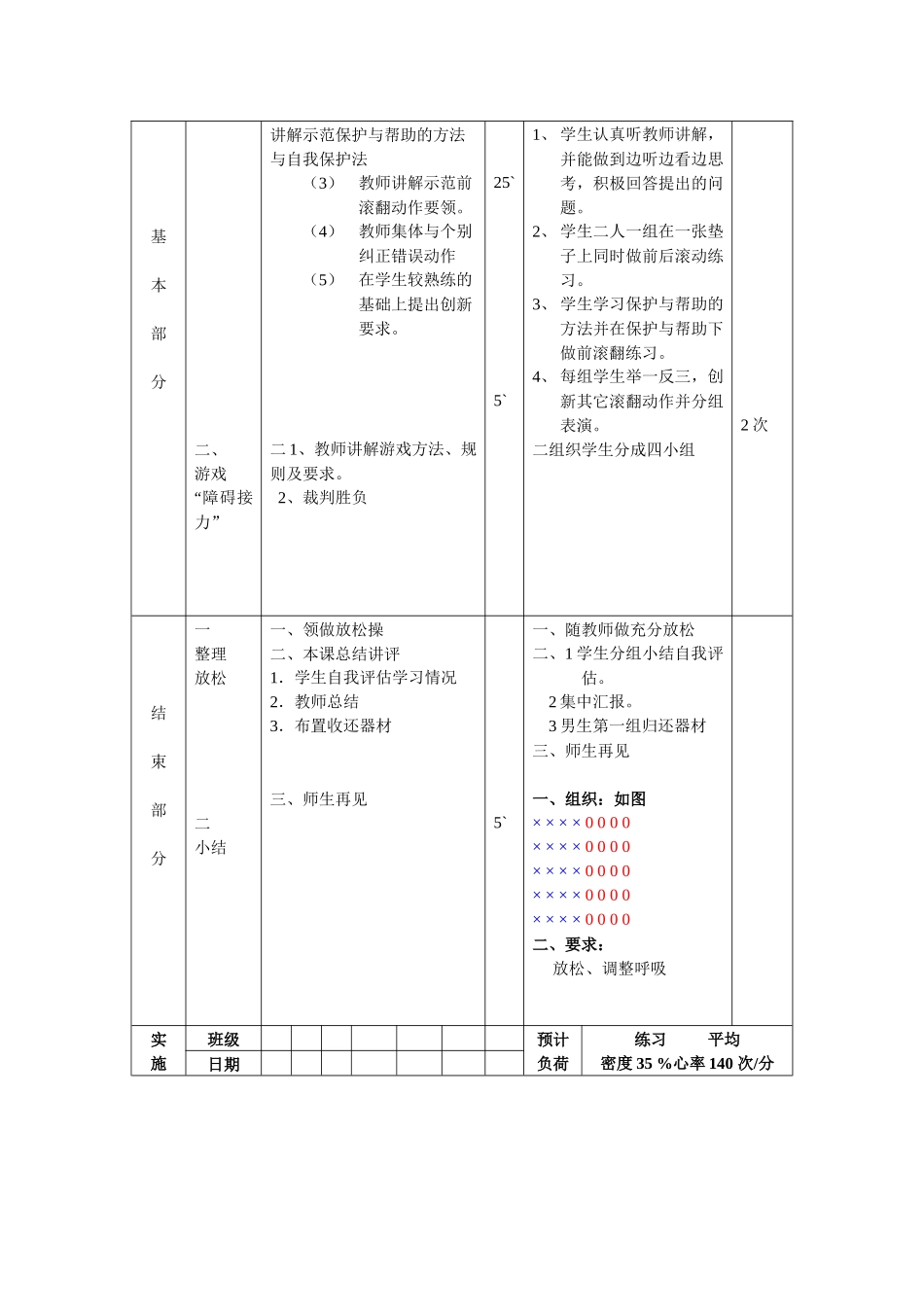 八年级体育第5周教案_第2页
