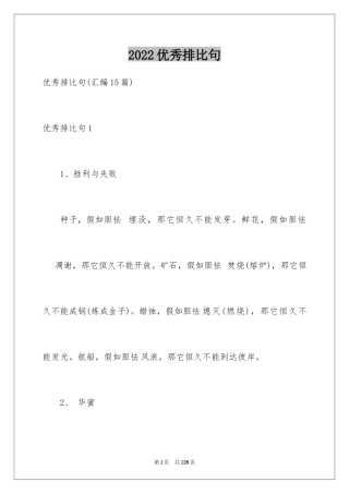 2024优秀排比句_3