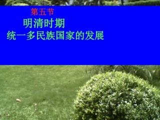 高三历史课件：明清时期统一多民族国家的发展