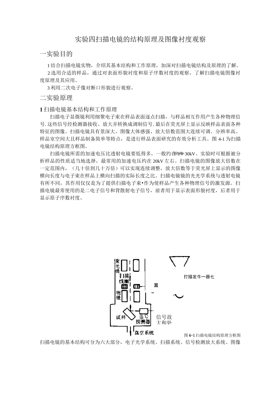 扫描电镜的结构原理及图像衬度观察._第1页