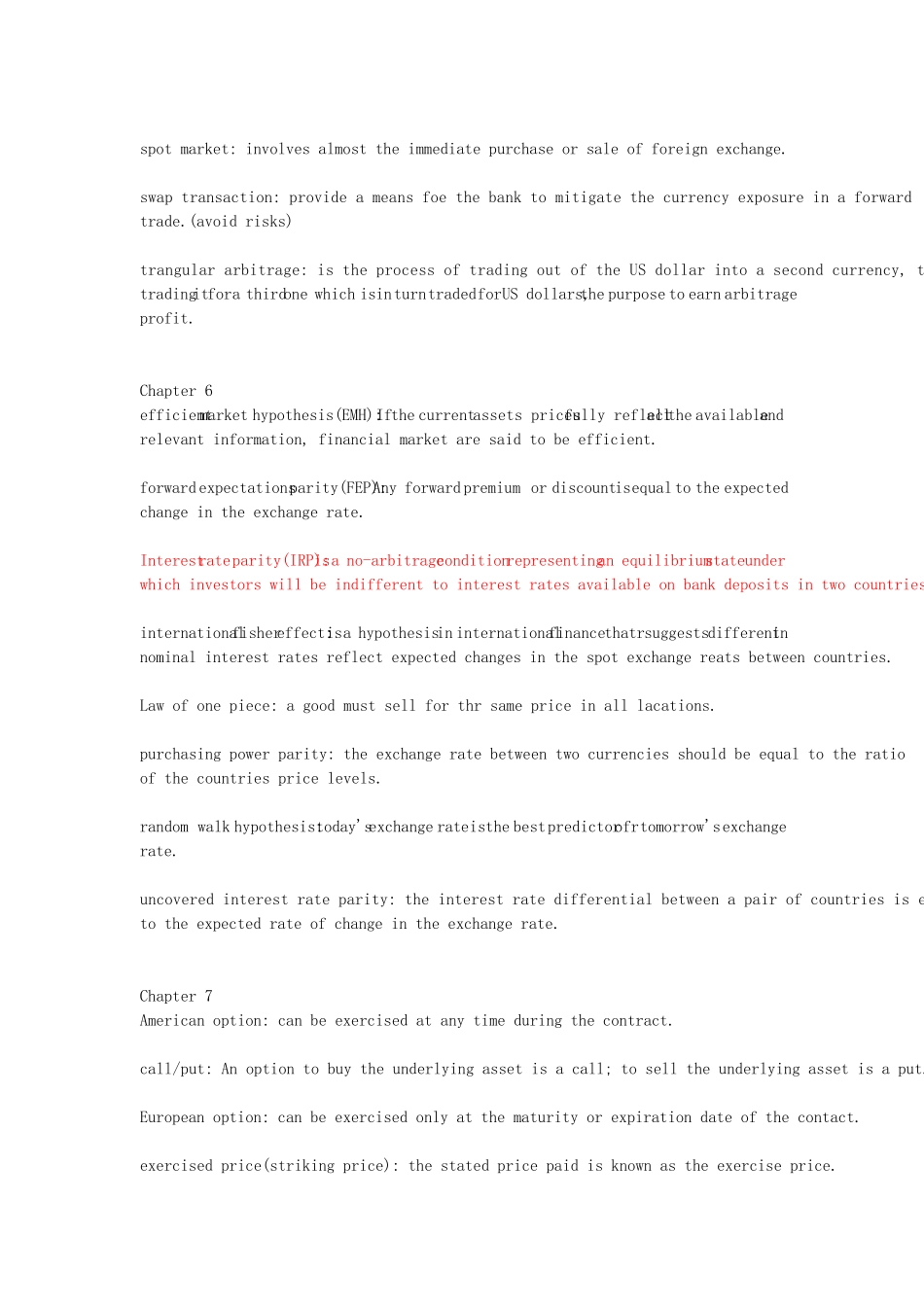 国际财务管理(原书第六版)名词解释(中山大学教师赵慧敏)_第3页
