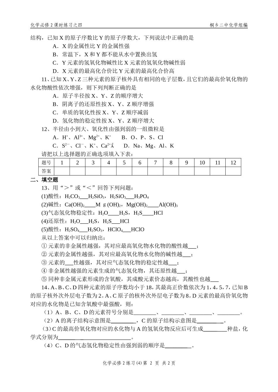 (4)元素周期律_第2页