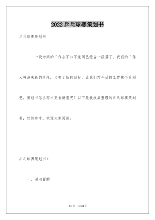 2024乒乓球赛策划书_1