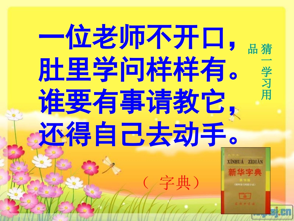 一年级语文下册用音序查字法查字典课件_第2页