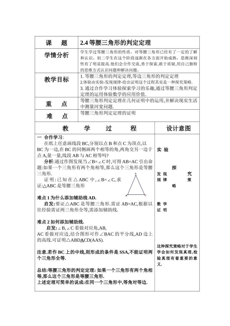 等腰三角形的判定定理(沈旭彦华盛达外语学校)_第1页