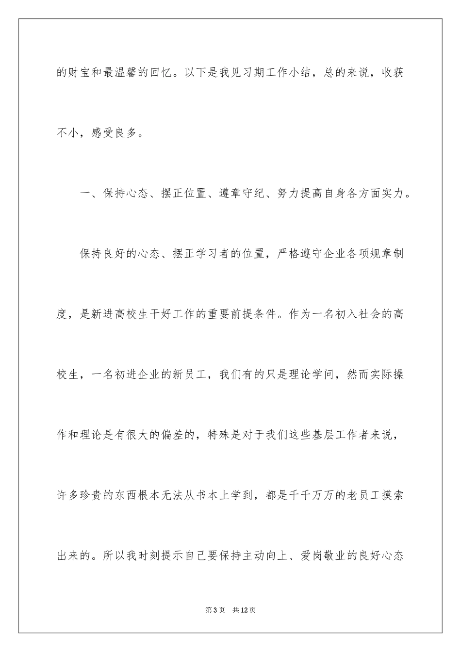 2024个人见习工作总结_第3页