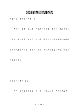 2024买菜二年级作文_7