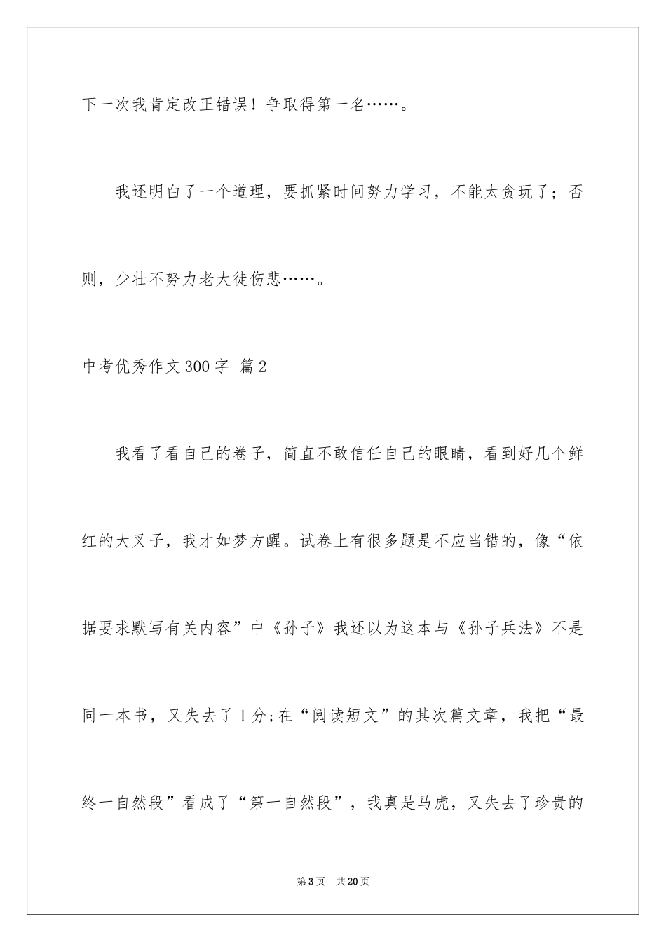 2024中考优秀作文300字_7_第3页