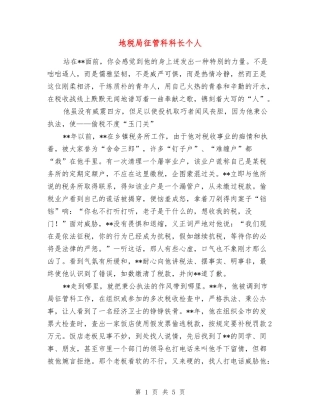 地税局征管科科长个人