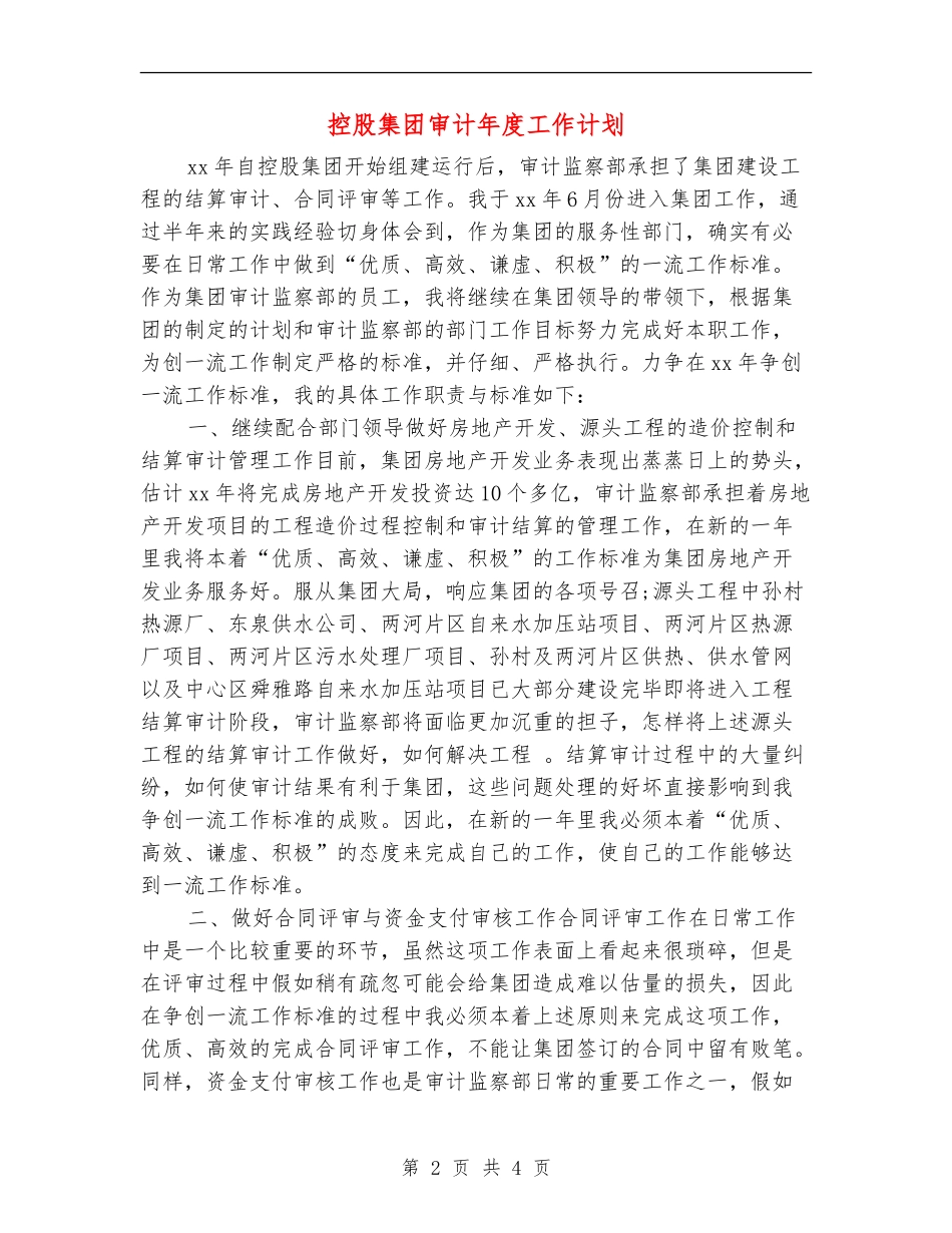 控股集团审计年度工作计划_第2页