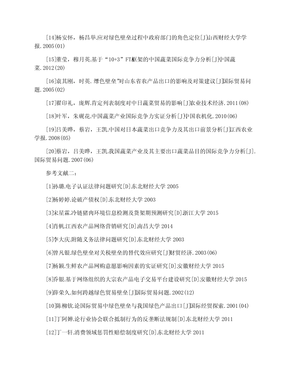 国际贸易毕业论文参考文献范例_第2页