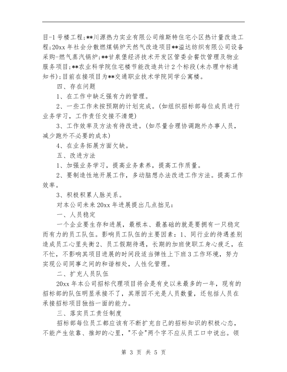 招标代理个人工作总结_第3页