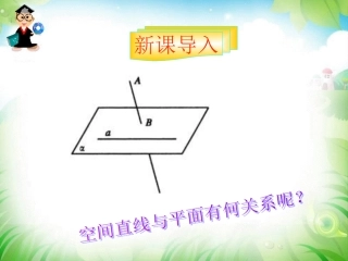 空间中直线与平面之间的位置关系
