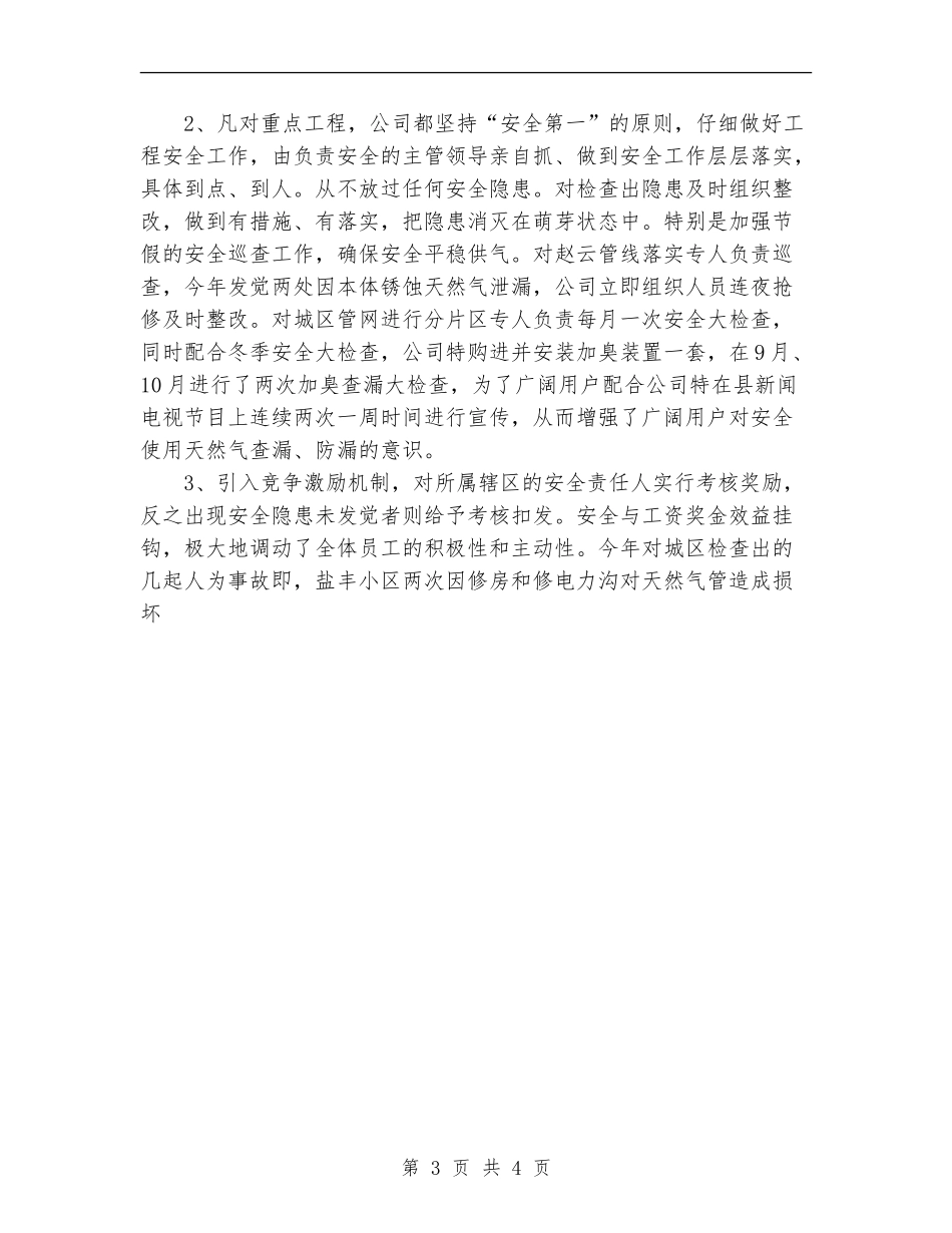 2024年天然气公司工作总结及2024年工作计划_第3页