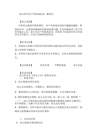 幼儿园中班户外游戏活1