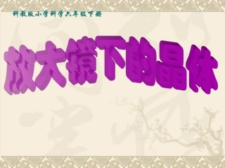 放大镜下的晶体