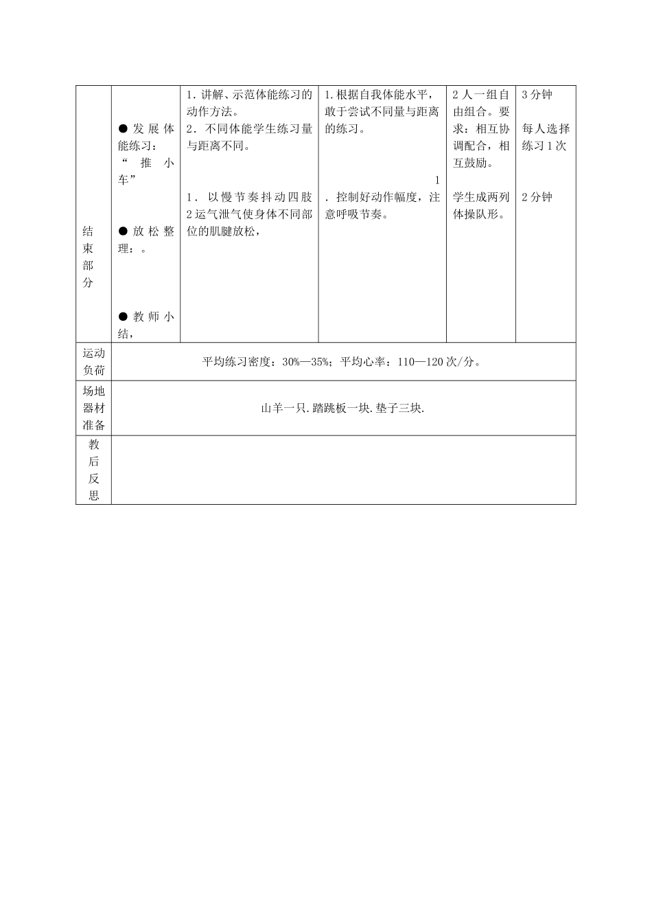 初中《山羊分腿腾越》教学教案_第3页