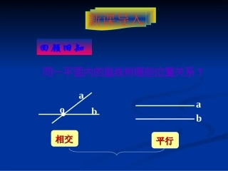 空间中直线与直线之间的位置关系