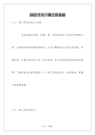 2024个人一周工作总结_11