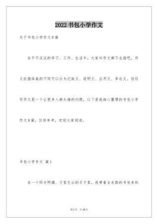 2024书包小学作文_4