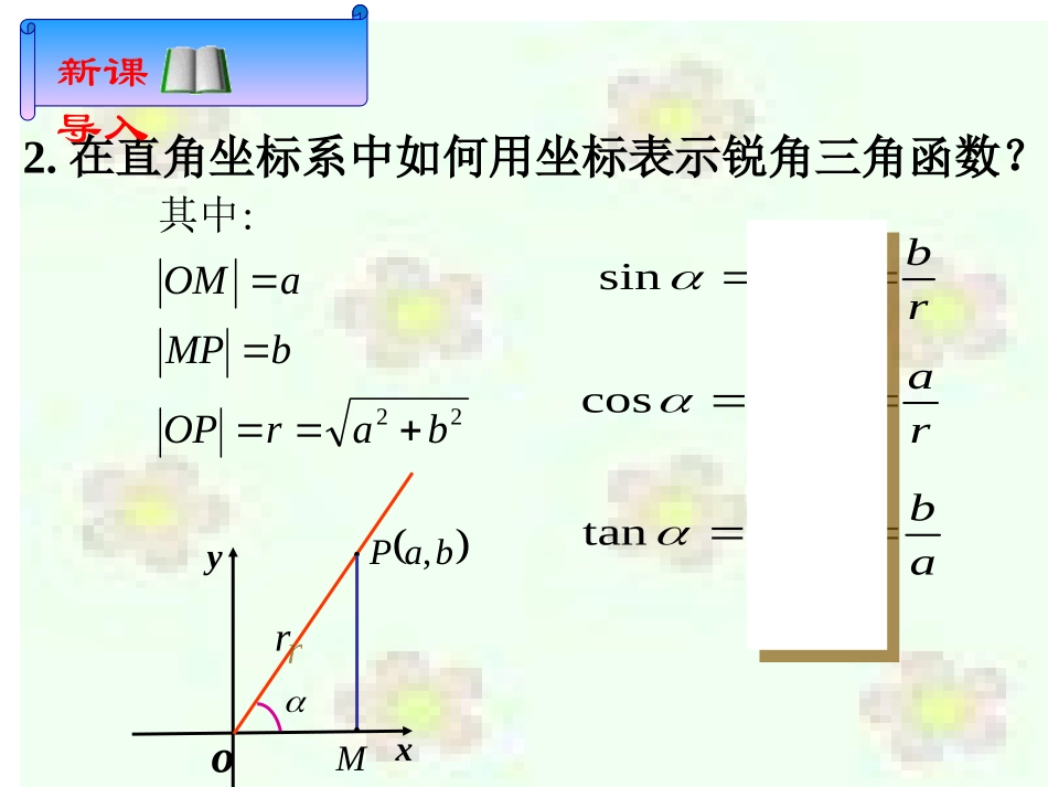 任意角的三角函数课件(一)_第一课时_第3页