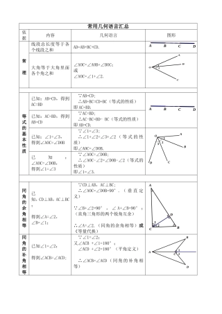 【常用考点几何语言】非常【经典】