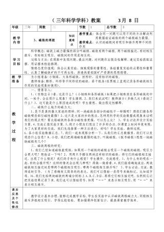 三年科学下册电子教案3