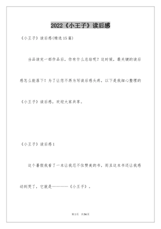 2024《小王子》读后感_41