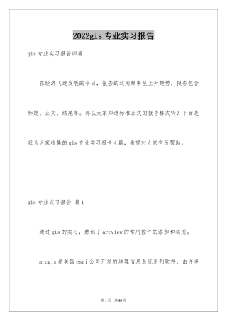 2024gis专业实习报告