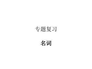 语法复习6名词