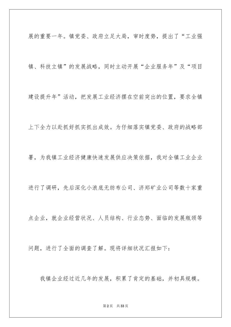 2024乡镇工业企业调研报告_第2页