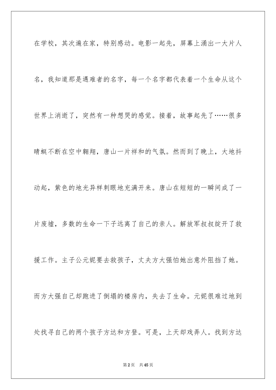 2024《唐山大地震》观后感_74_第2页