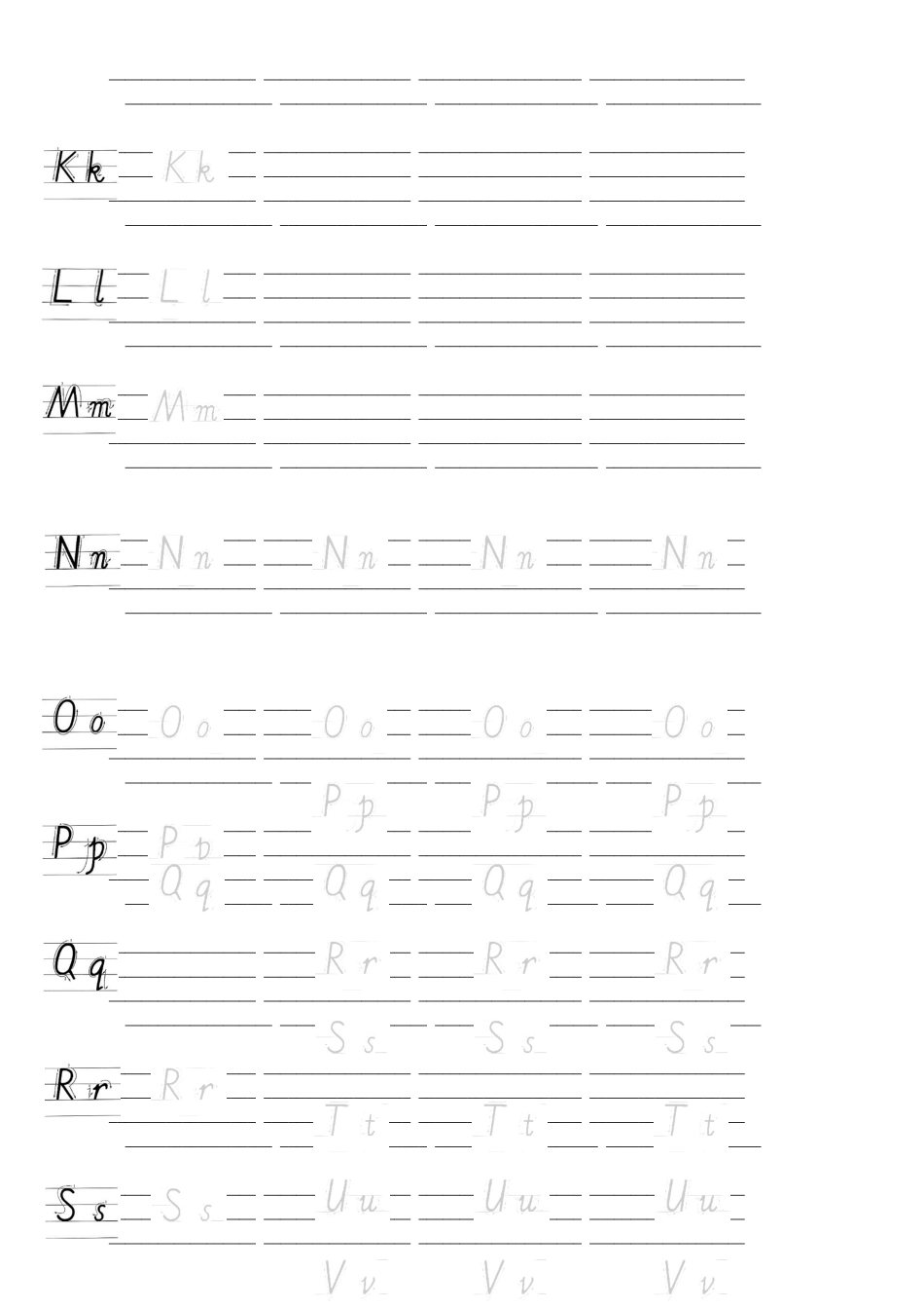 小学三年级英语26英文字母手写体描红字帖有笔顺可仿写_第3页