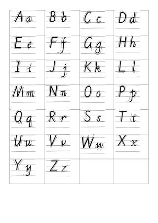 小学三年级英语26英文字母手写体描红字帖有笔顺可仿写