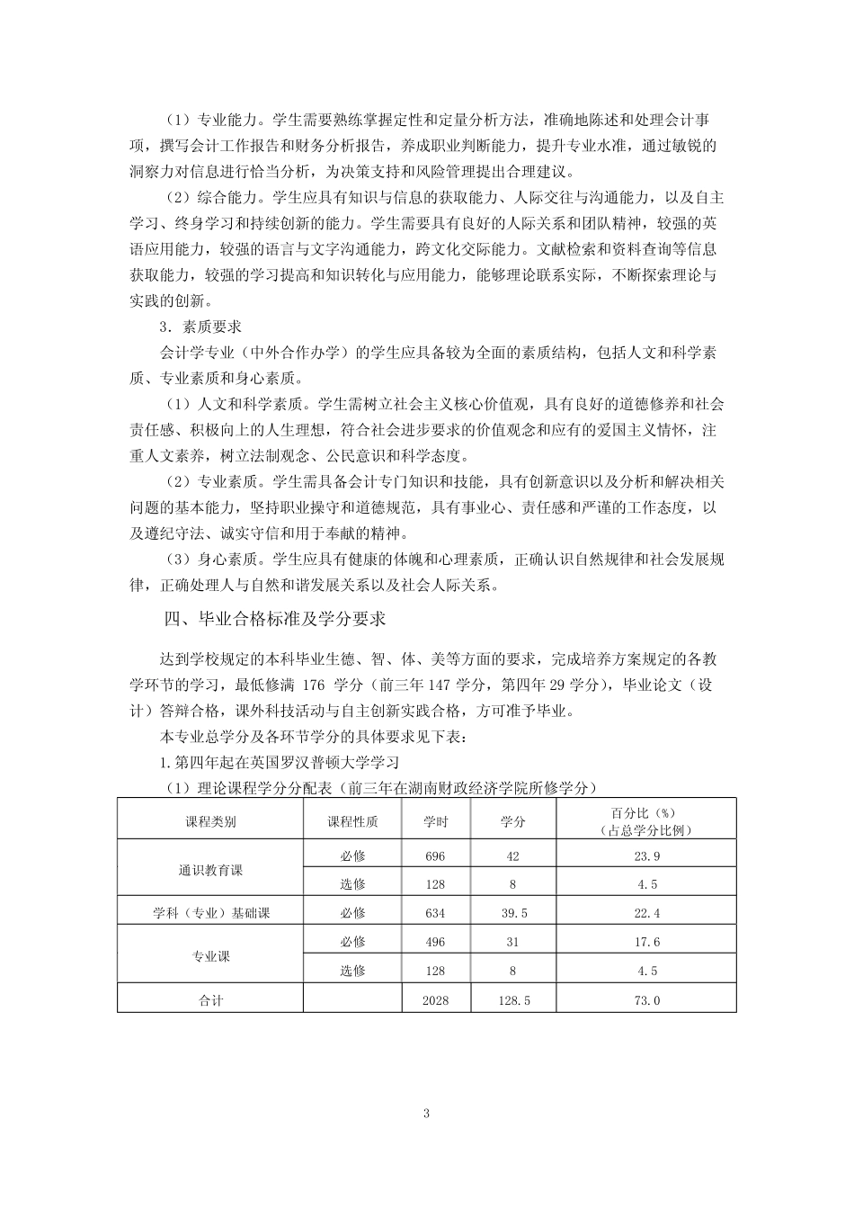 会计学专业(中外合作办学)本科人才培养方案_第3页