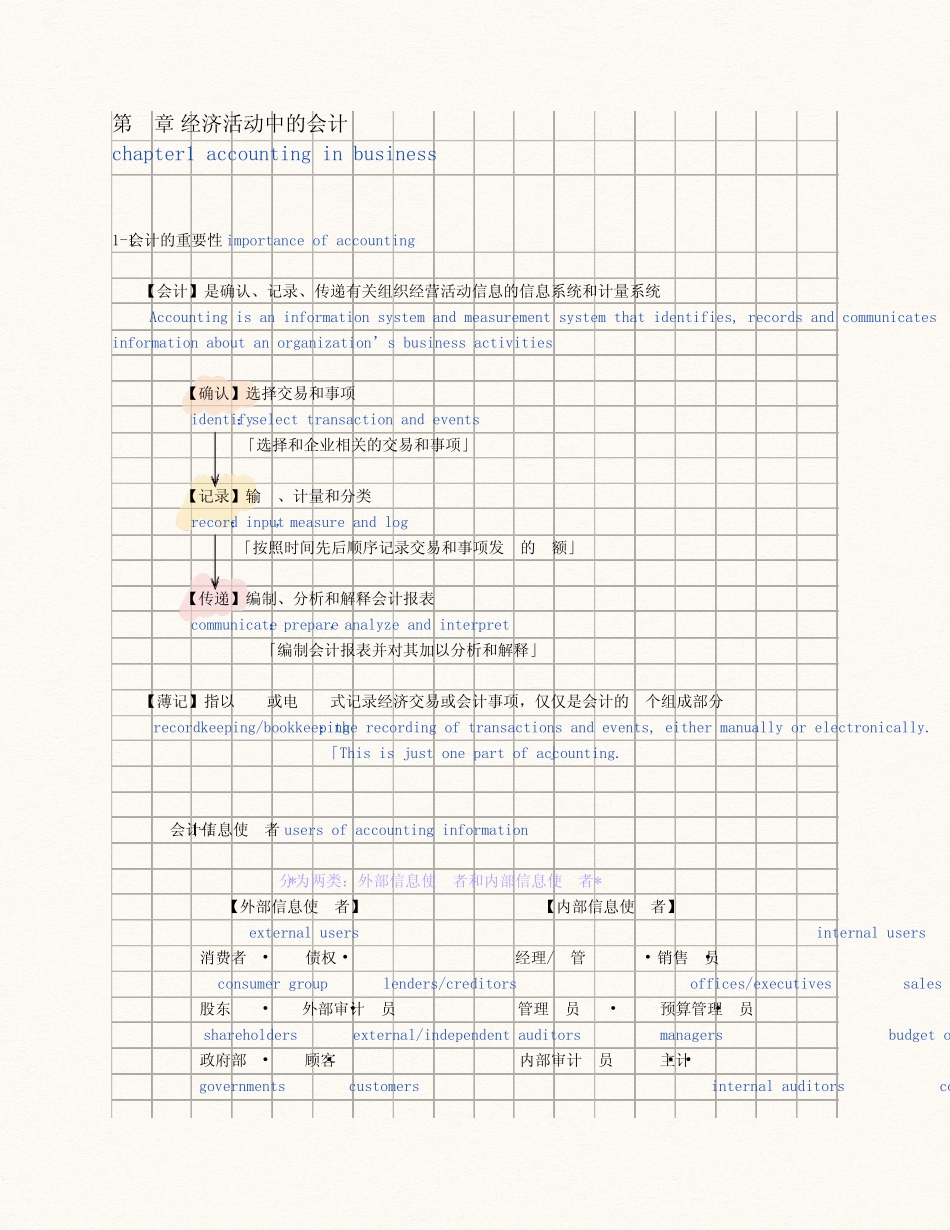 会计学原理笔记_第1页