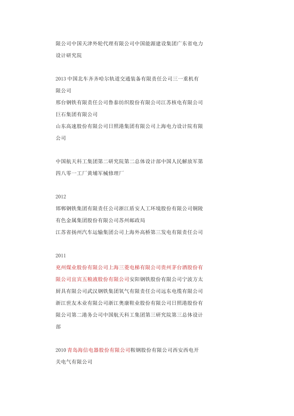 历届全国质量奖获奖名单_第2页