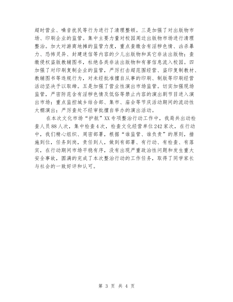 “护航”2024文化市场专项整治行动工作总结_第3页