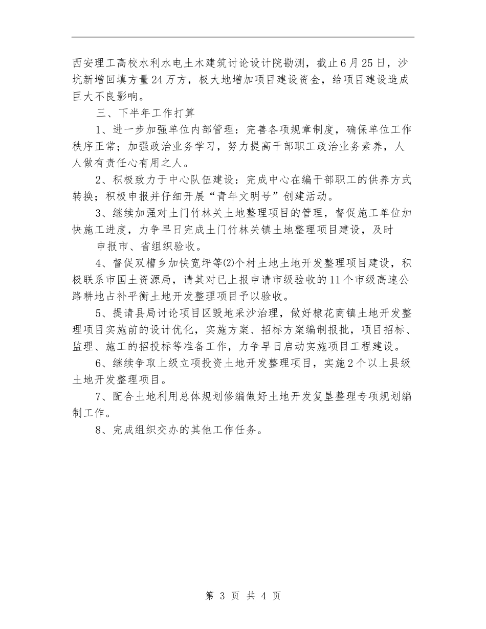 土地开发复垦整理中心工作总结报告_第3页