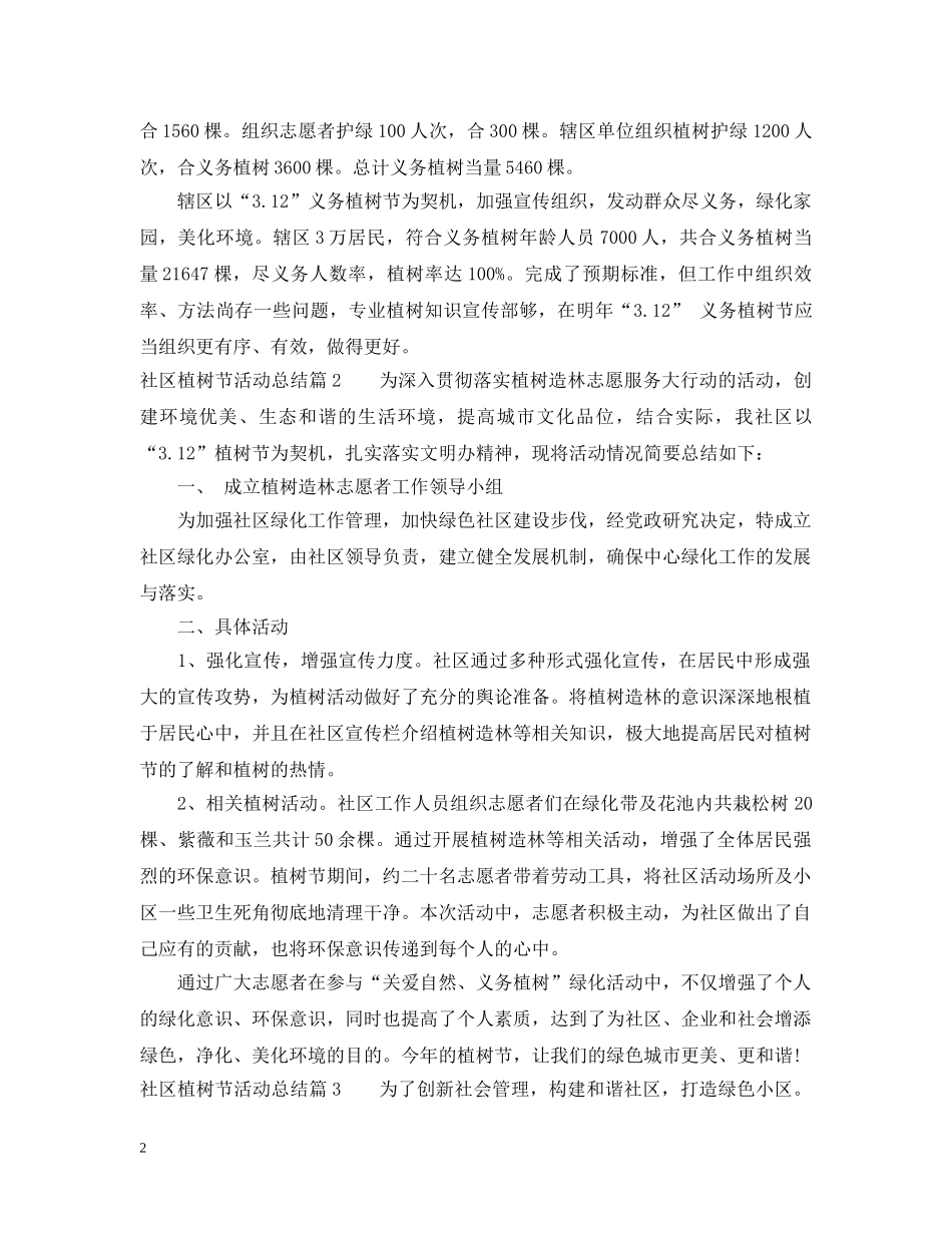 社区2020年植树活动总结范例 _第2页